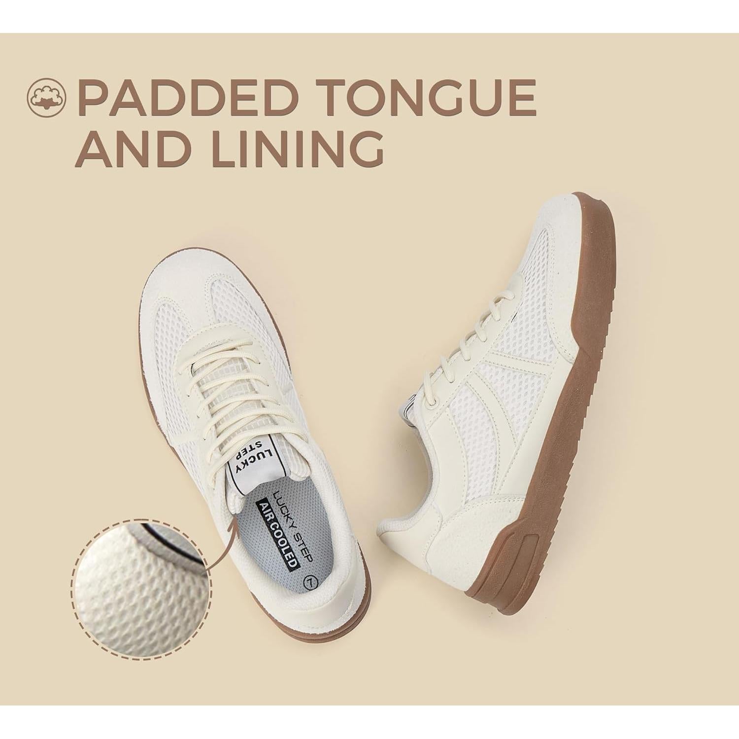 Zapatillas Retro para Mujer Lucky Step Malla Suela Goma 6