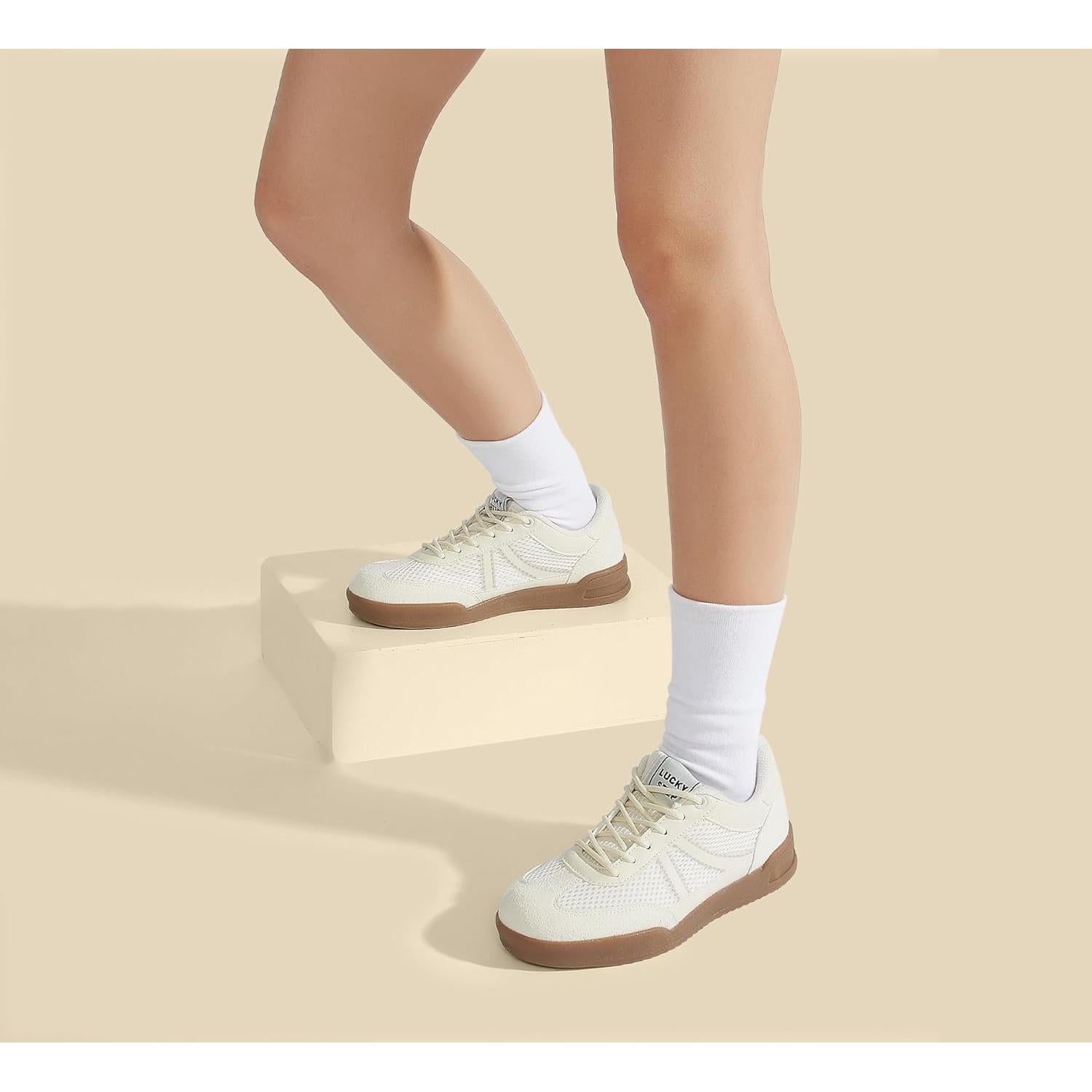 Zapatillas Retro para Mujer Lucky Step Malla Suela Goma 6