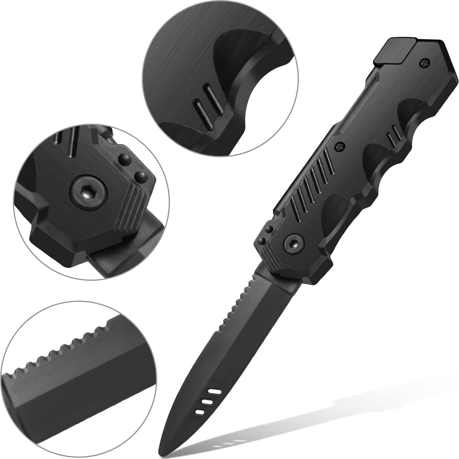 Juego de 9 cuchillos falsos retráctiles ZJoey Halloween