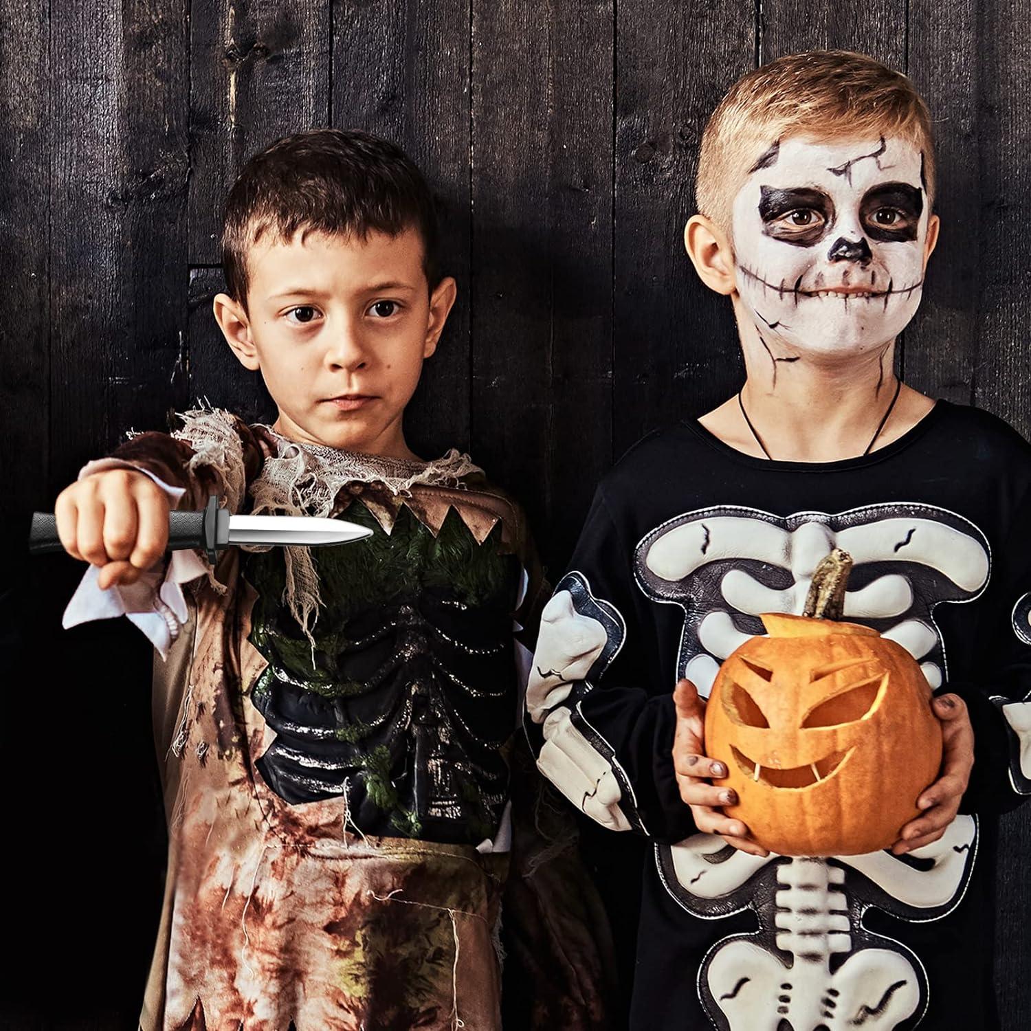 Juego de 9 cuchillos falsos retráctiles ZJoey Halloween