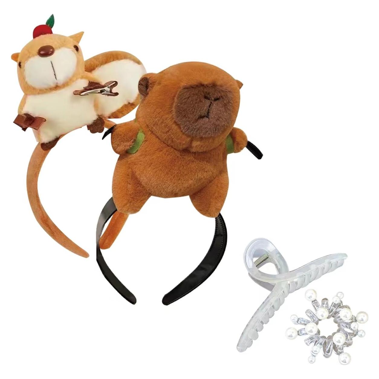 Diadema de peluche Tumahe para mujeres - 2 pcs ratón