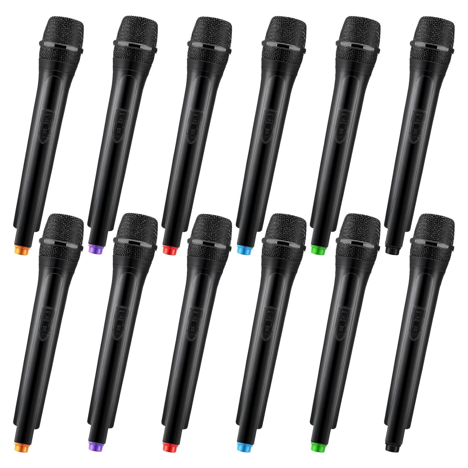 Micrófono Falso de Plástico Sanwuta 12 Pcs para Disfraz