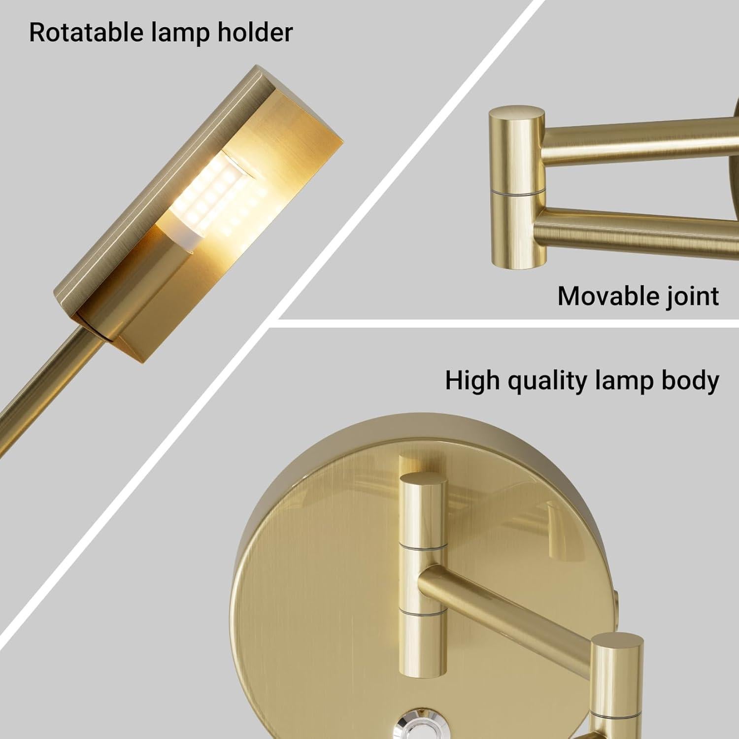 Aplique de Pared Recargable Tipace con Control Remoto 180°