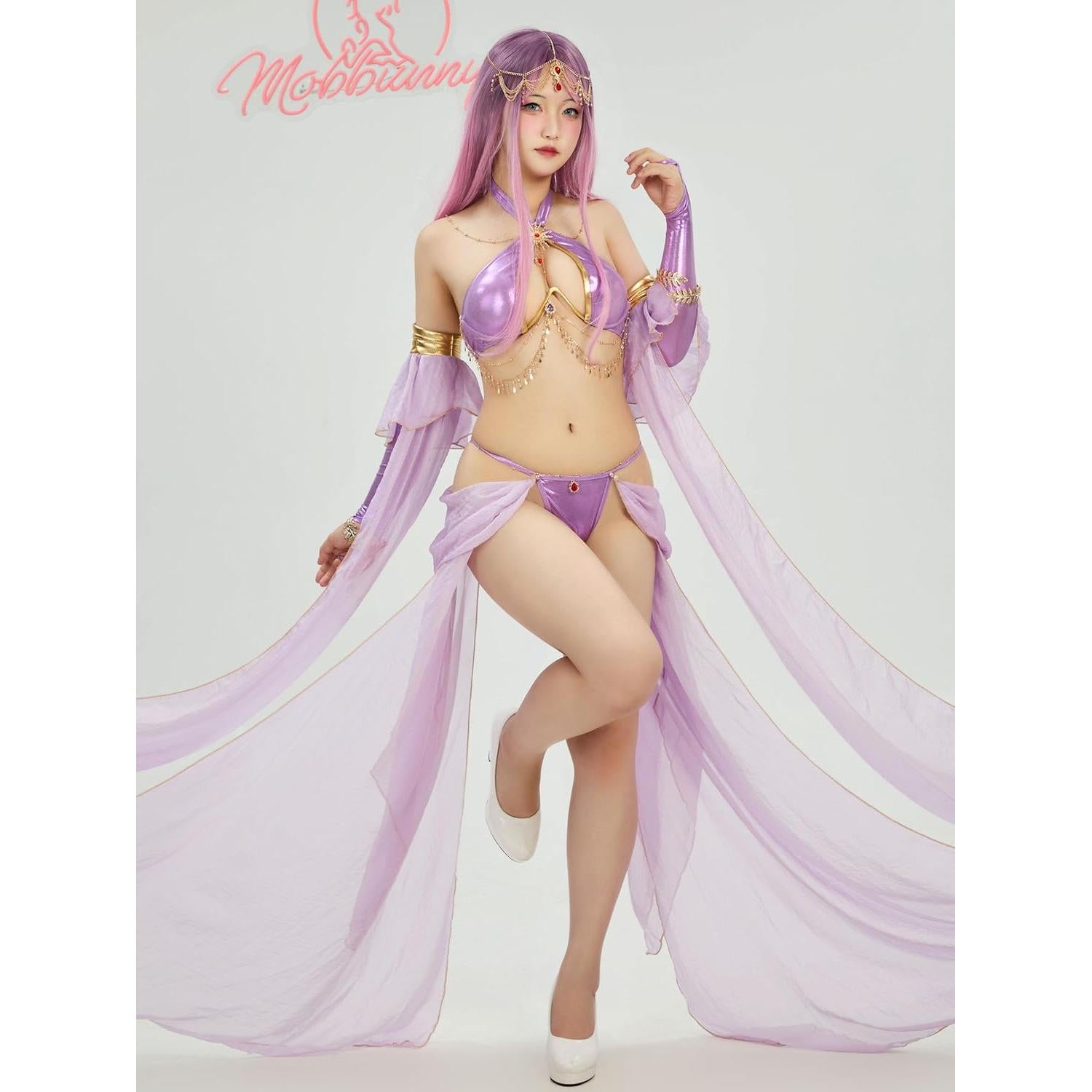 Disfraz de Cosplay Elfo para Mujeres - Vestido Púrpura Mediano