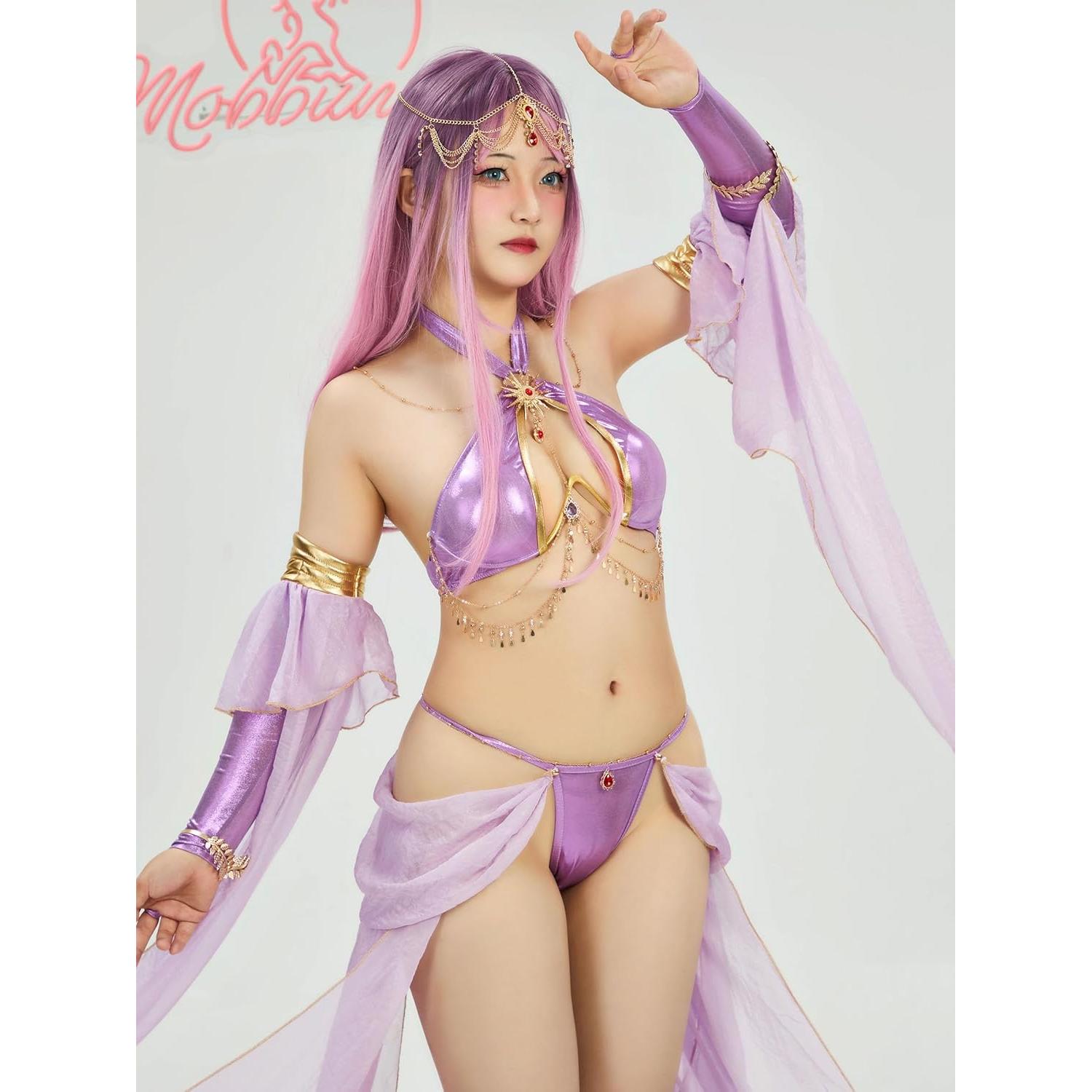 Disfraz de Cosplay Elfo para Mujeres - Vestido Púrpura Mediano