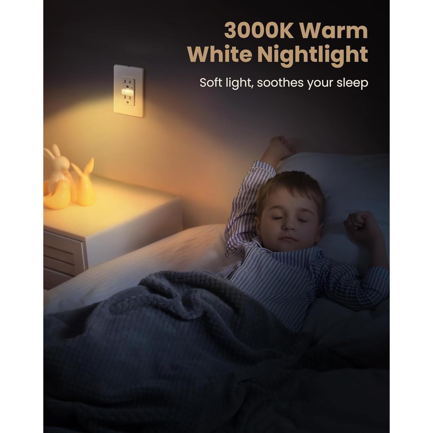 Enchufe SURAIELEC 15A con Luz Nocturna LED 3000K - Paquete de 10