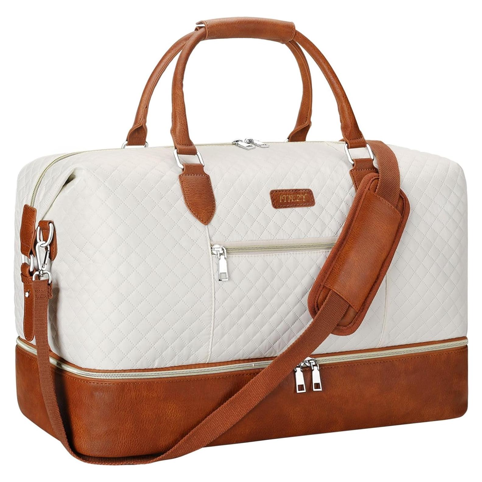 Bolsa de viaje tipo duffel ITIEZY grande con compartimento para zapatos