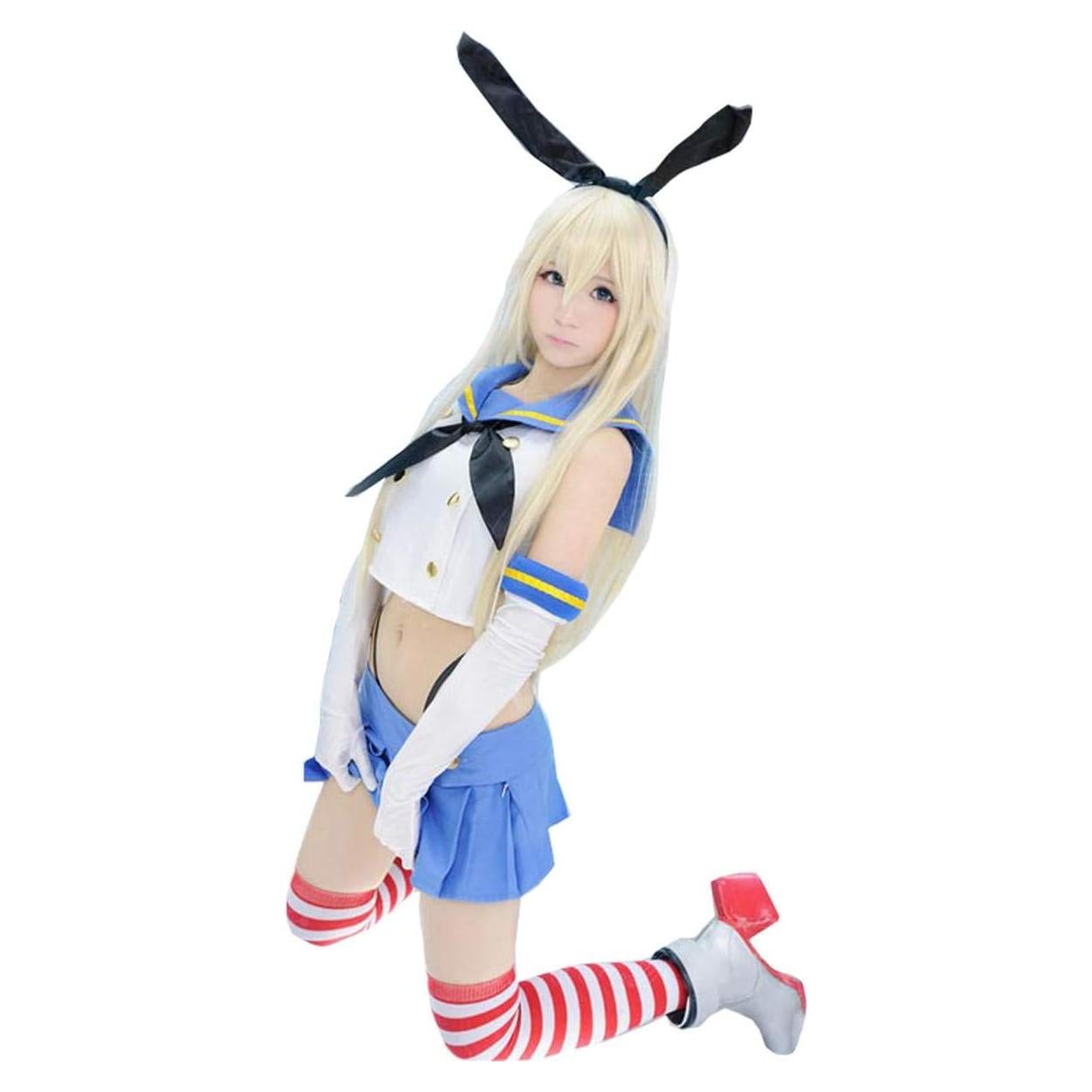 Disfraz de Cosplay MIAOCOS Shimakaze Azul para Mujeres