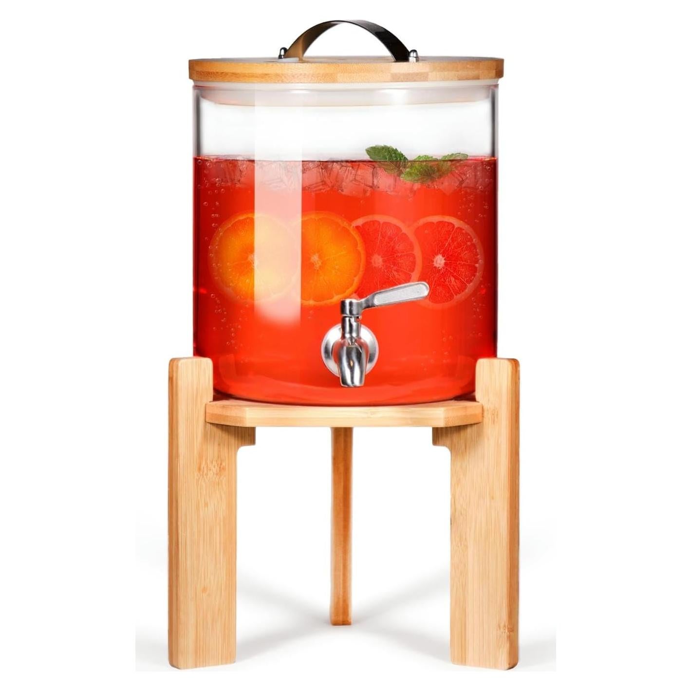 Dispensador de Bebidas de Vidrio Strirumo 1.5 Galones con Grifo