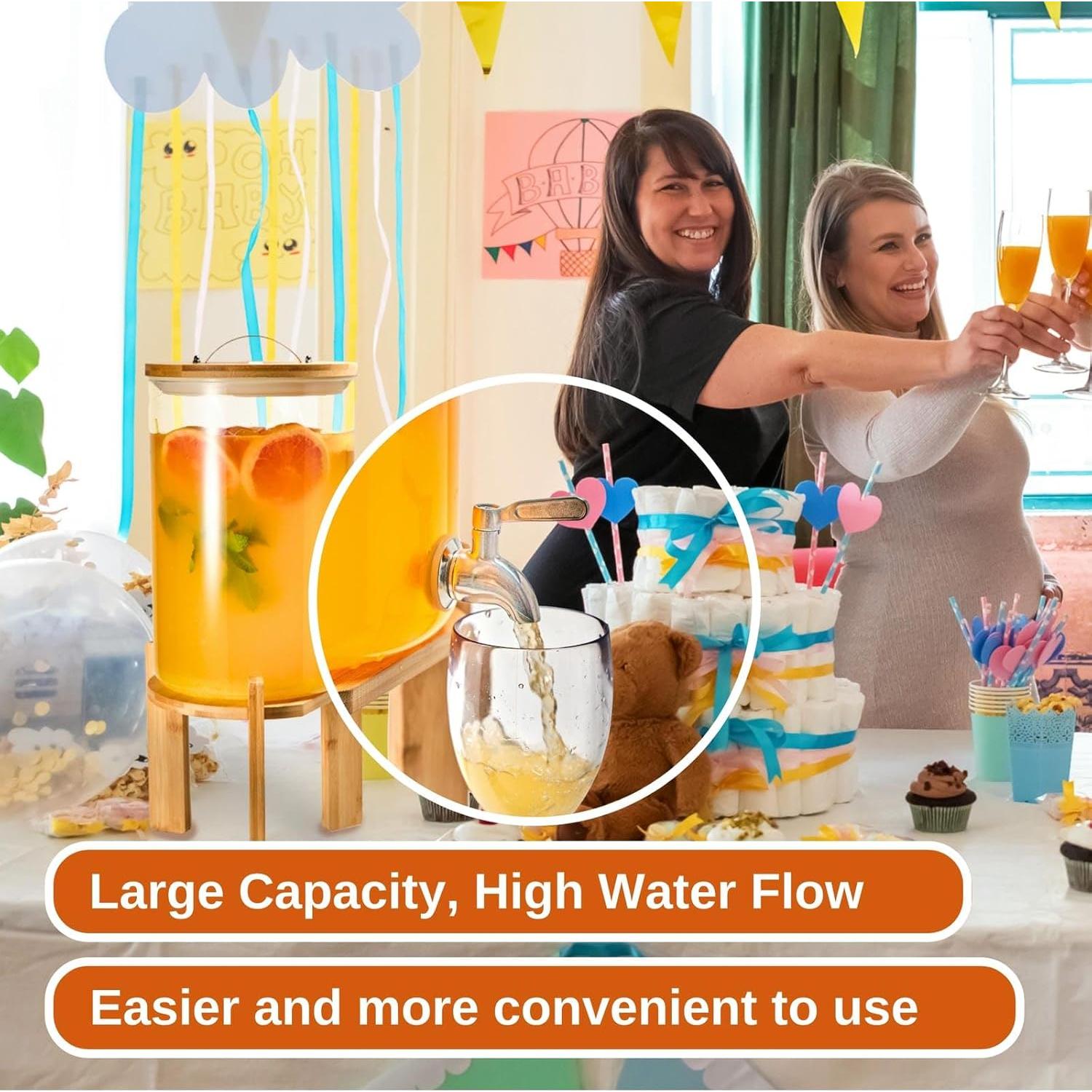 Dispensador de Bebidas de Vidrio Strirumo 1.5 Galones con Grifo