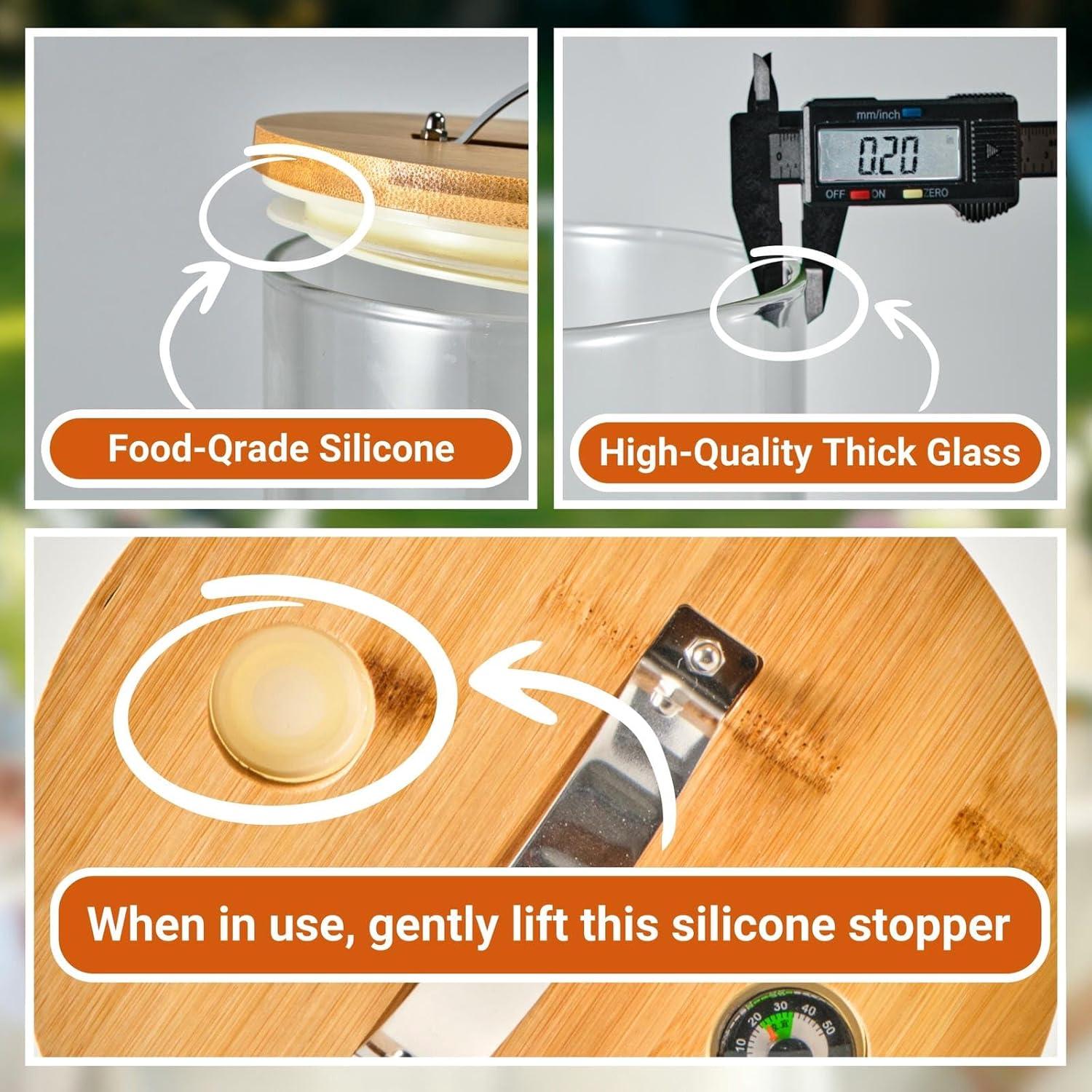 Dispensador de Bebidas de Vidrio Strirumo 1.5 Galones con Grifo