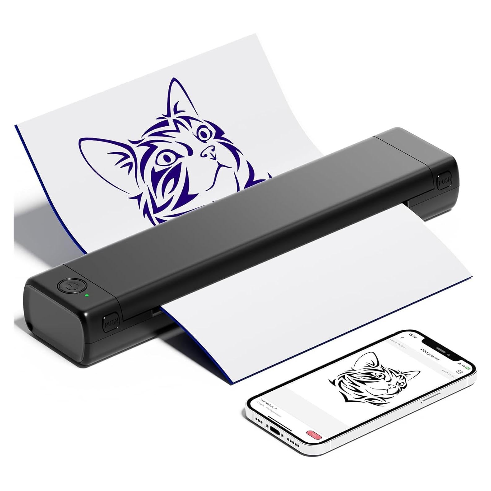 Impresora de Plantillas de Tatuaje COLORWING M08F Inalámbrica