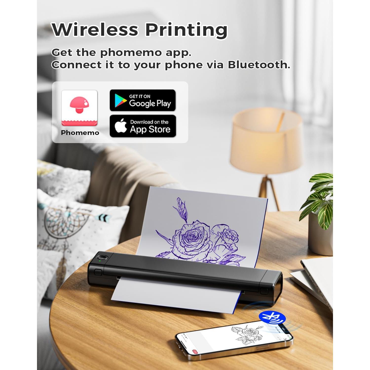 Impresora de Plantillas de Tatuaje COLORWING M08F Inalámbrica