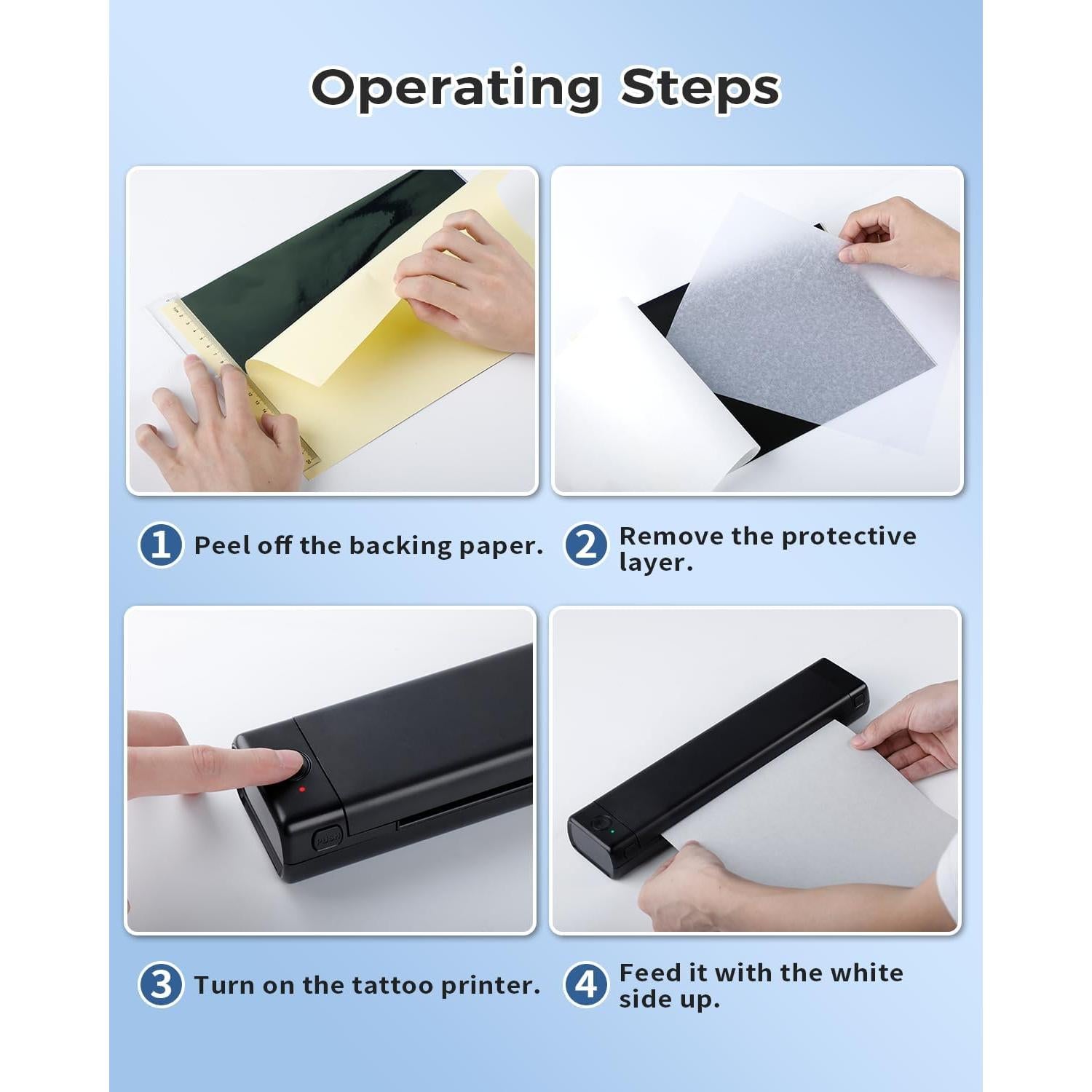 Impresora de Plantillas de Tatuaje COLORWING M08F Inalámbrica