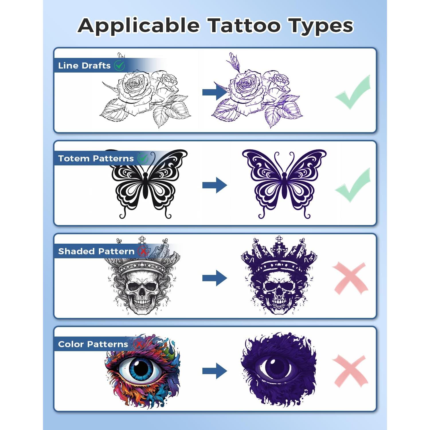 Impresora de Plantillas de Tatuaje COLORWING M08F Inalámbrica