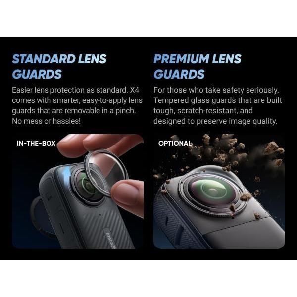 Cámara de Acción 360 Insta360 X4 - 8K, 72MP, Negro