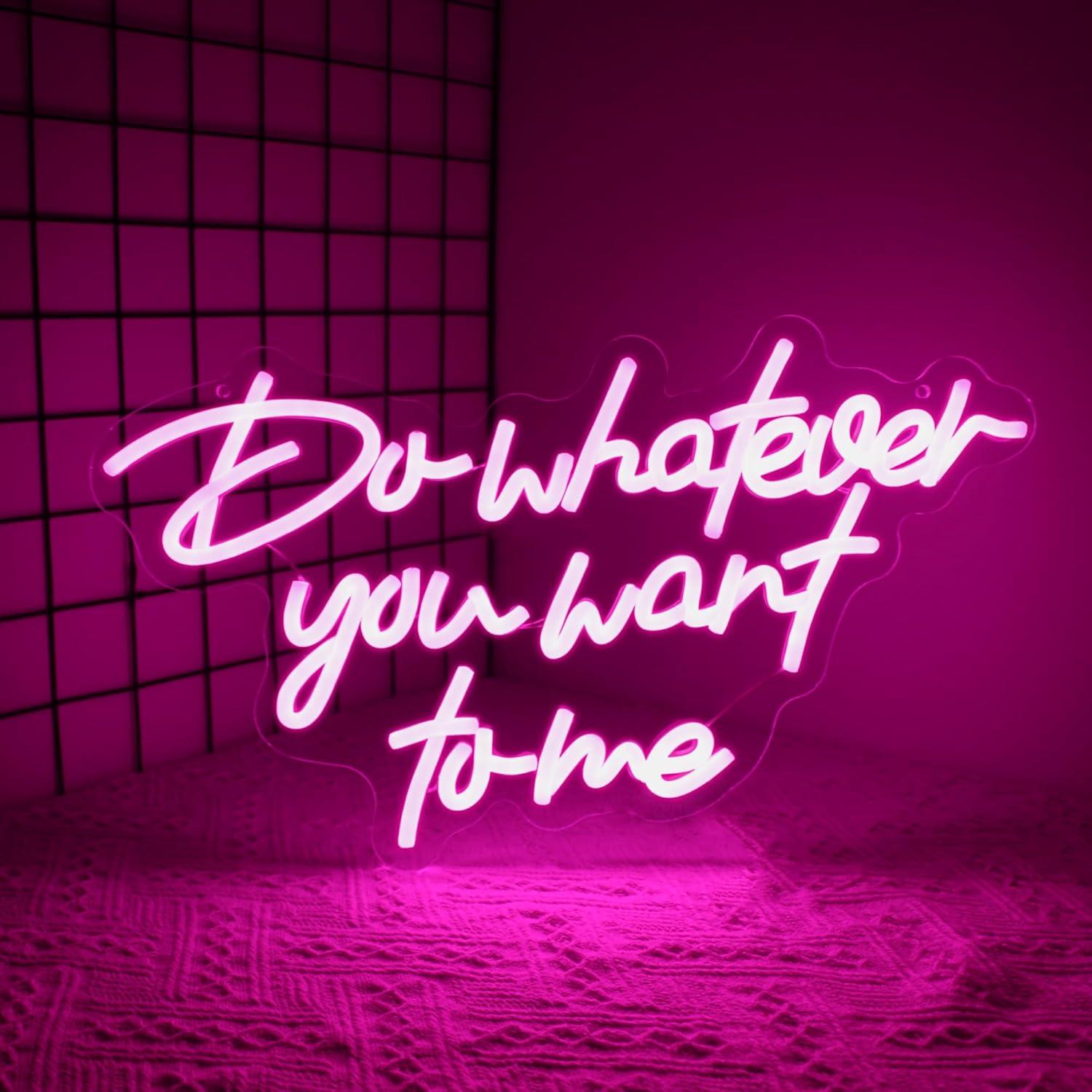 Letrero Neón LED Rosa Whfobfe Decoración Pared USB 35.88x33.99cm