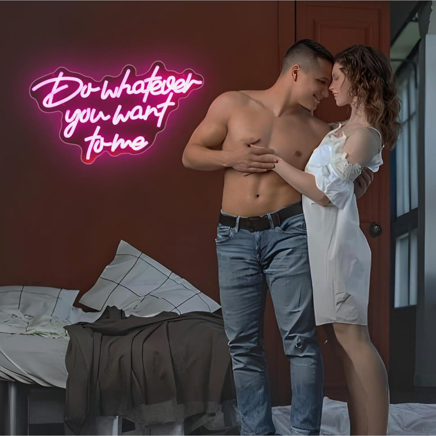 Letrero Neón LED Rosa Whfobfe Decoración Pared USB 35.88x33.99cm