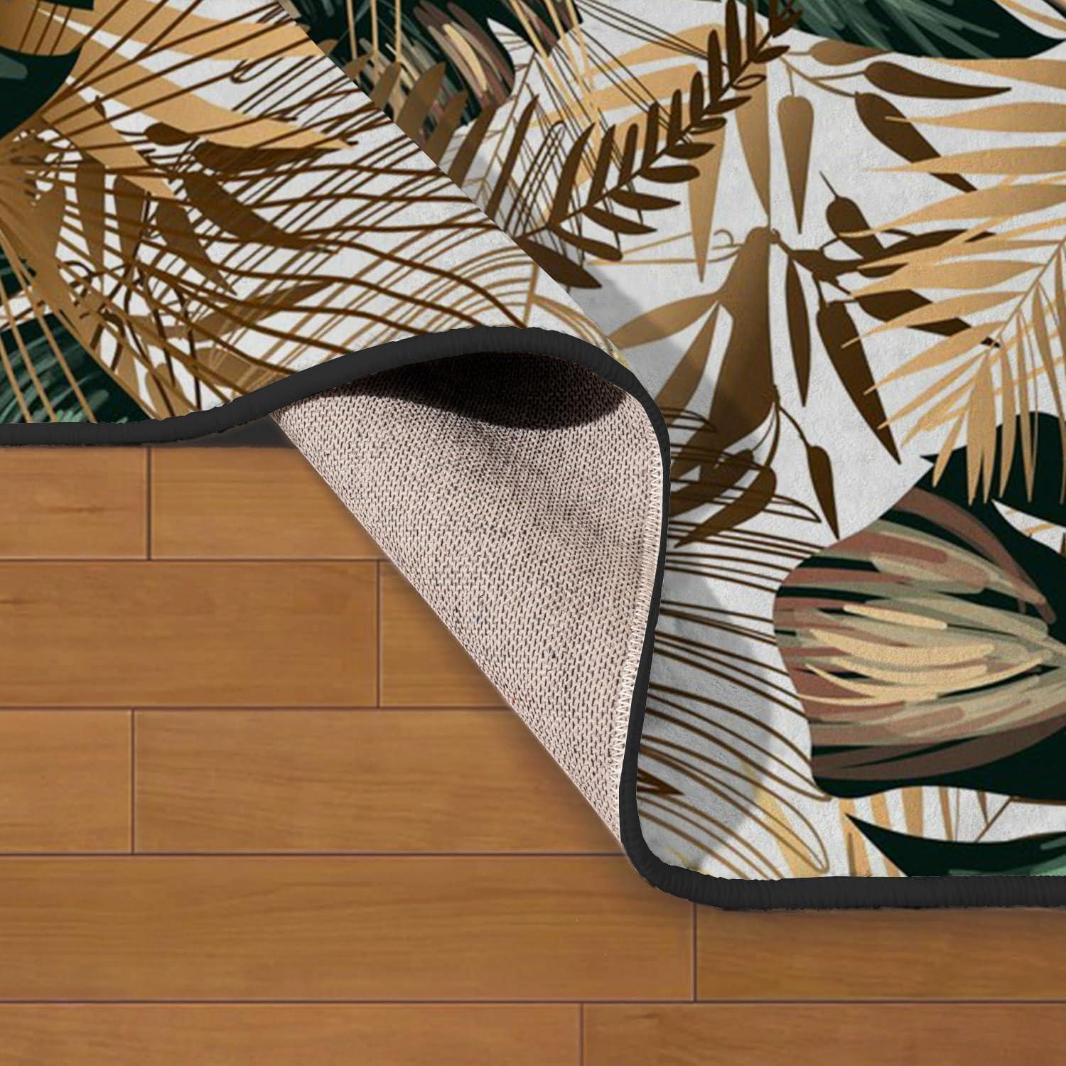 Alfombra Antideslizante Ansouyi 152x213 cm Verde Tropical