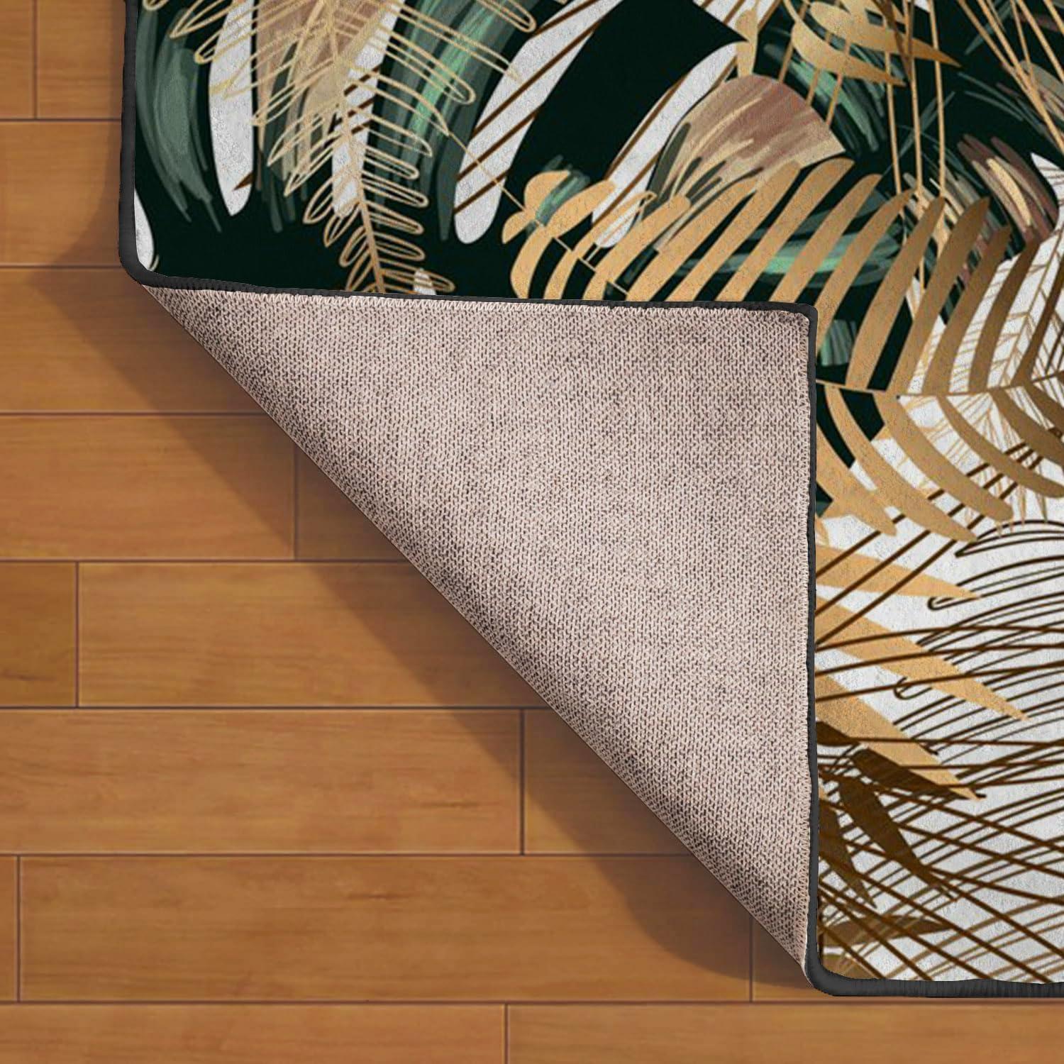 Alfombra Antideslizante Ansouyi 152x213 cm Verde Tropical