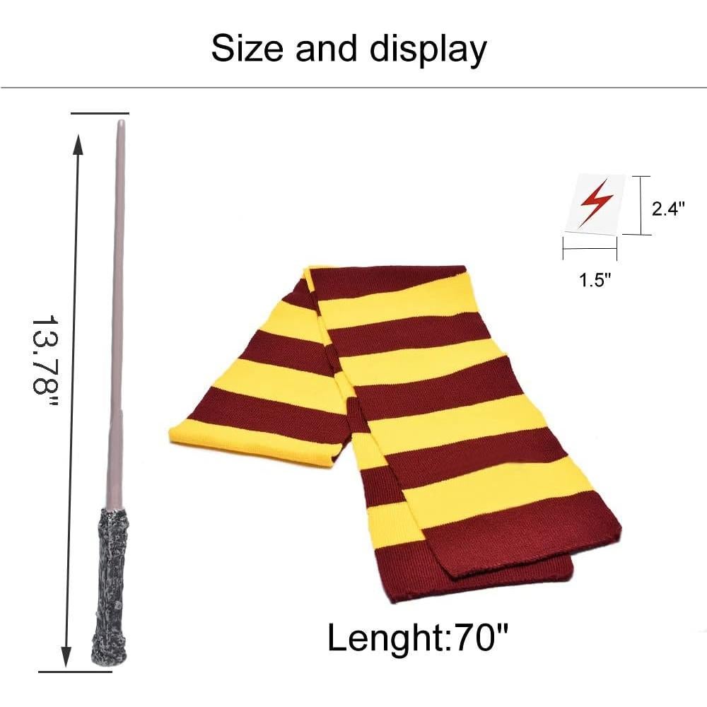 Conjunto de Disfraces KESOCORAY Varita Gafas Bufanda Collar