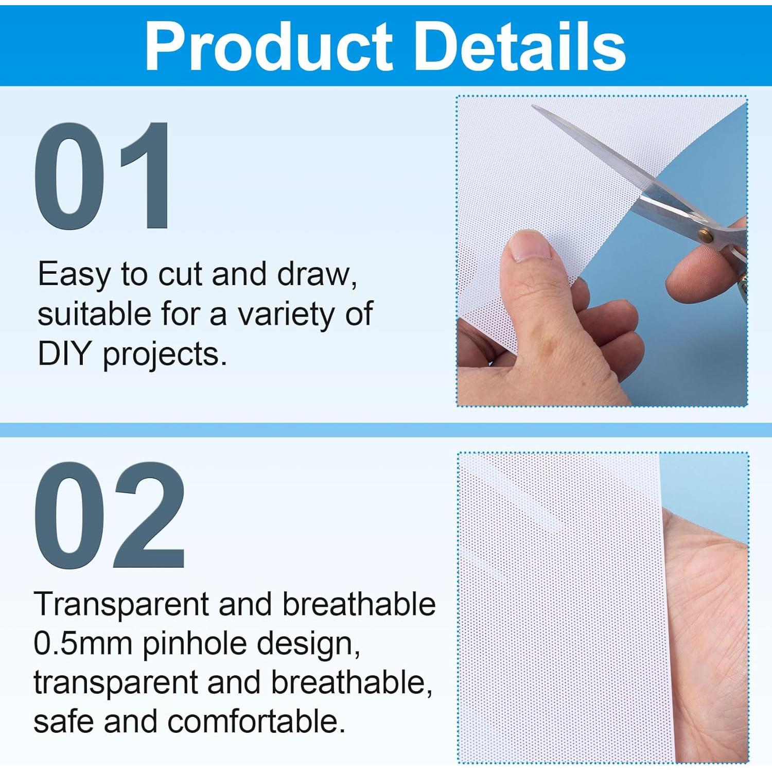 PAGOW Malla de Ojos de Fursuit Blanca 5 Hojas 30x20 cm