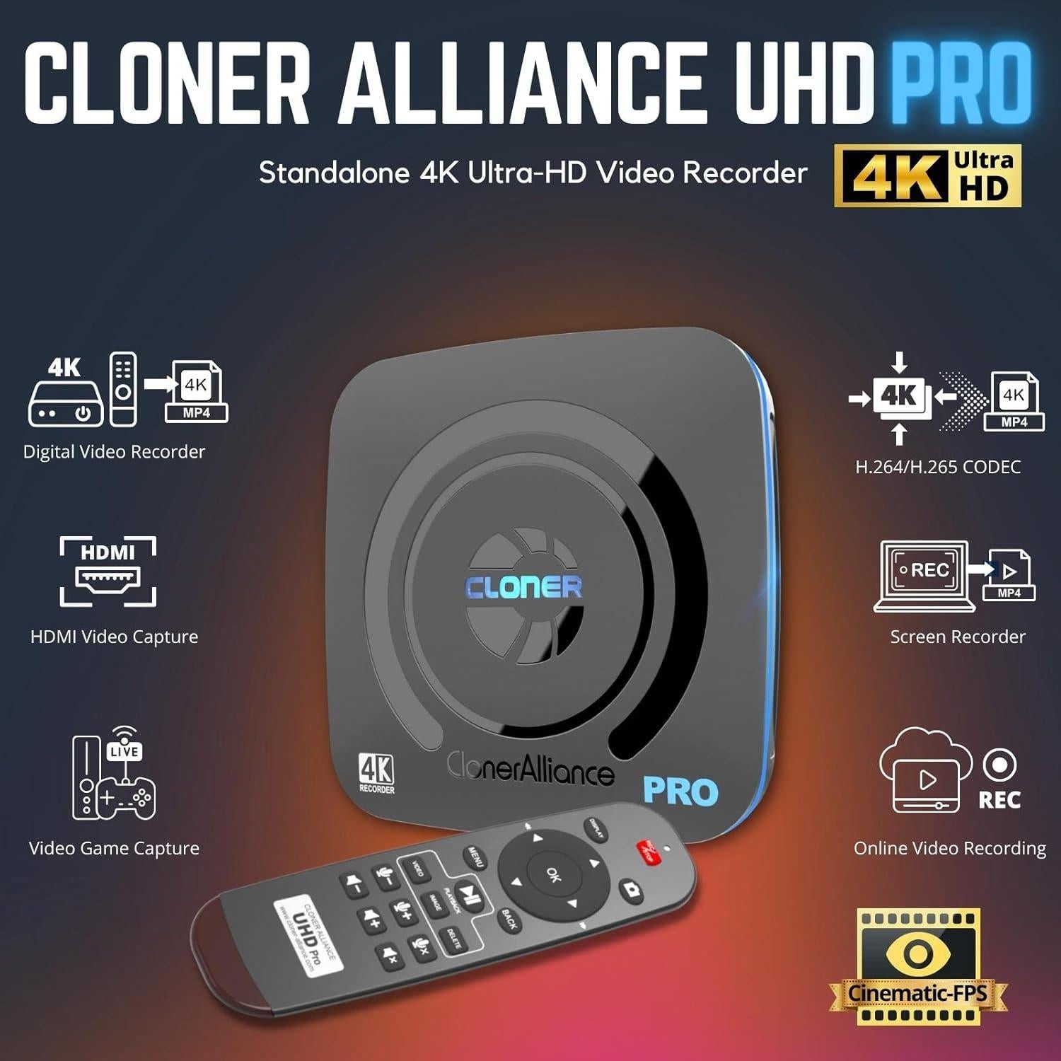 Grabadora de Video 4K ClonerAlliance UHD Pro HDMI H.265