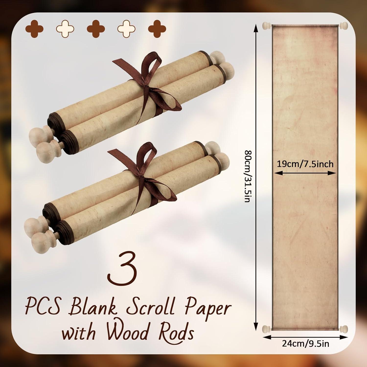 Juego de Caligrafía Vintage Epakh con Pergamino y Pluma