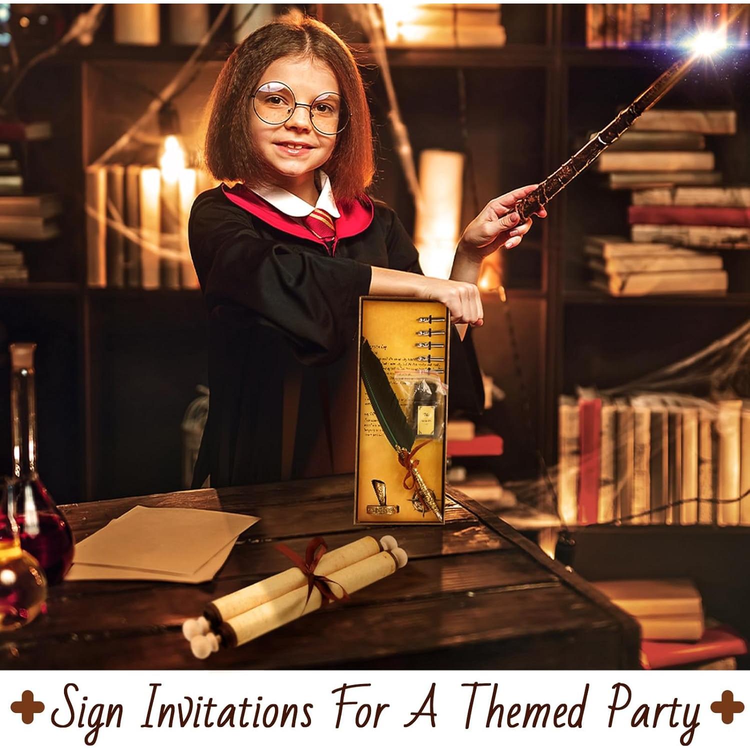 Juego de Caligrafía Vintage Epakh con Pergamino y Pluma