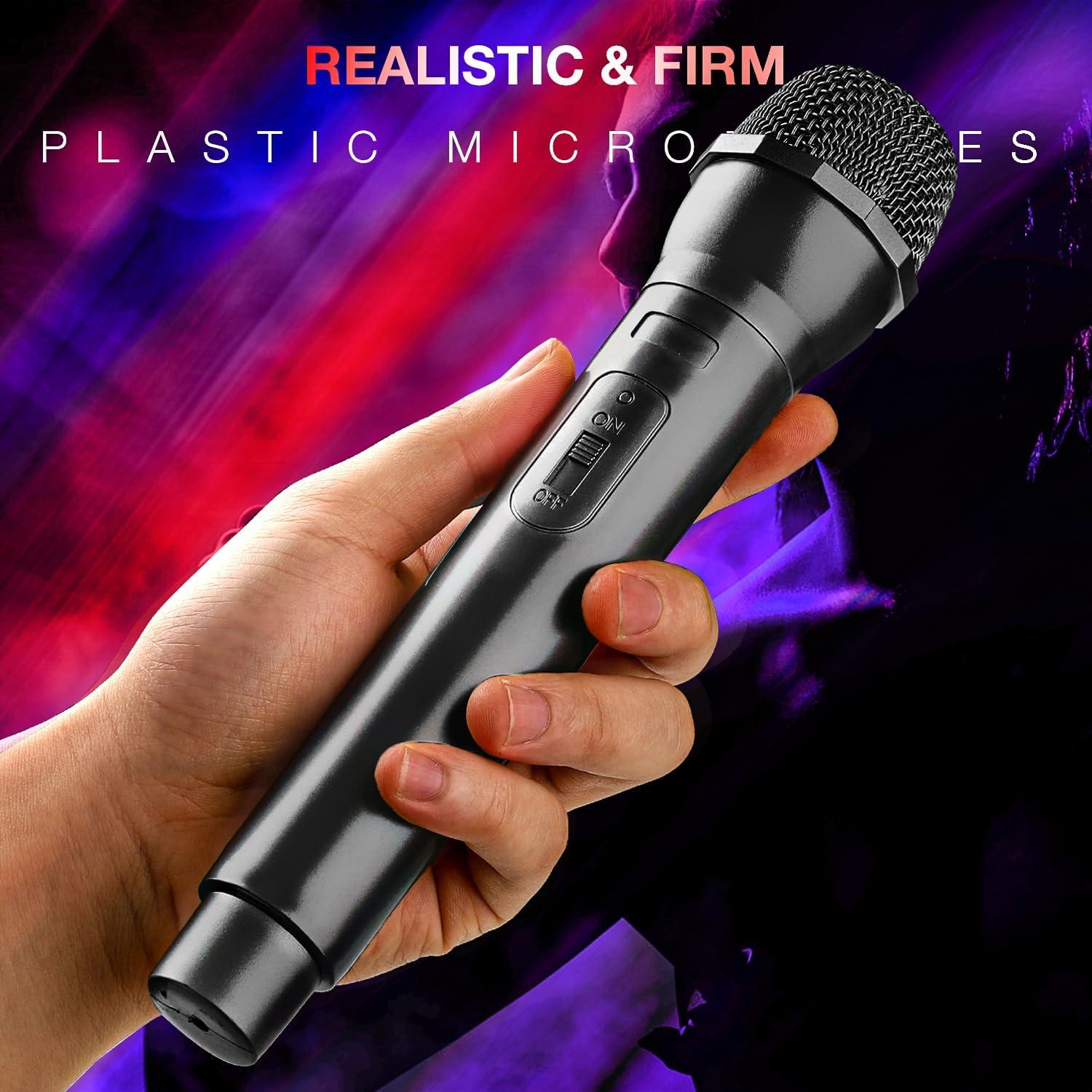 Accesorios de Micrófono Falso Facmogu 2 Piezas - Negro