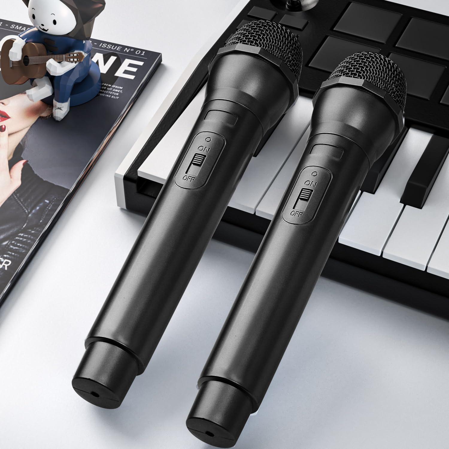 Accesorios de Micrófono Falso Facmogu 2 Piezas - Negro