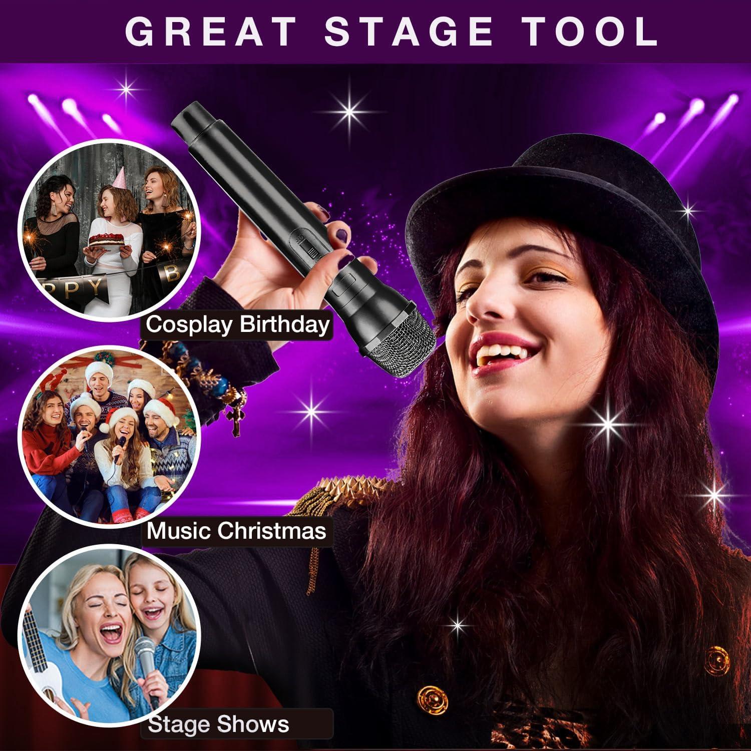 Accesorios de Micrófono Falso Facmogu 2 Piezas - Negro