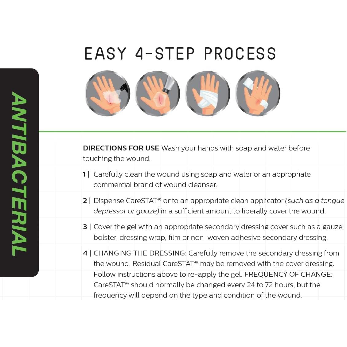 Gel de Vendaje de Heridas CareSTAT 28.35 g con Plata