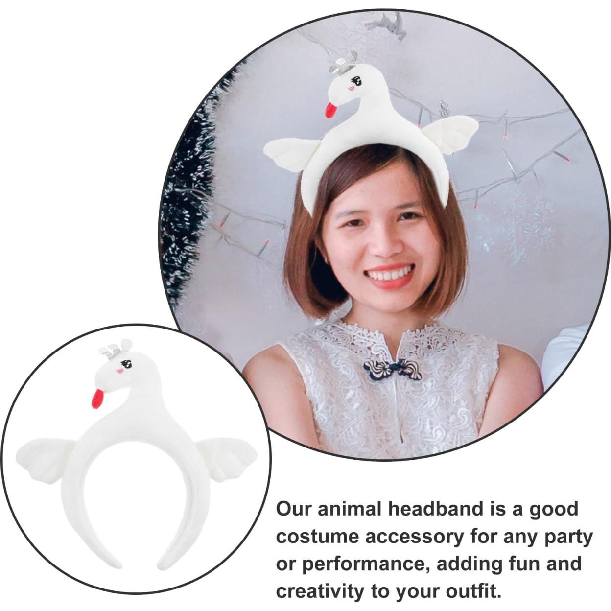 Diadema de Cisne Blanco Aboofan para Disfraces y Fiestas