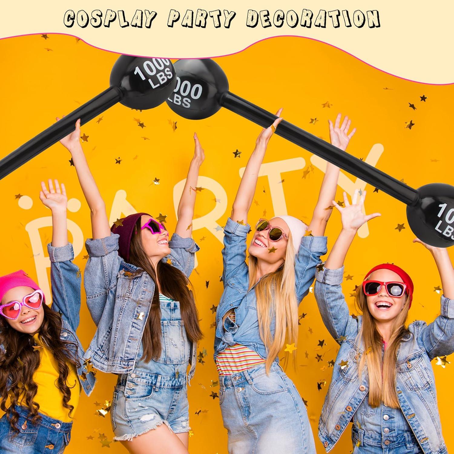 12 Piezas Mancuernas Inflables Feradny 110 cm Multicolor