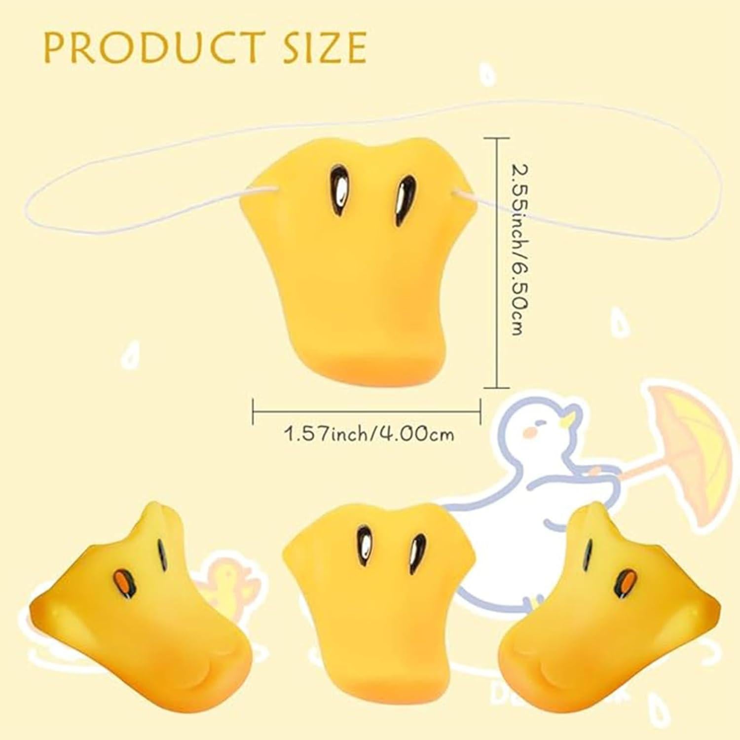 Máscaras de Pico de Pato Amarillas Jarbins - 3 Piezas