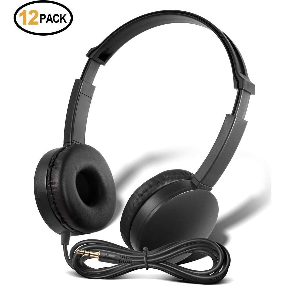 Auriculares Escolares Kaysent KHPC-12B 12 Unidades Negros