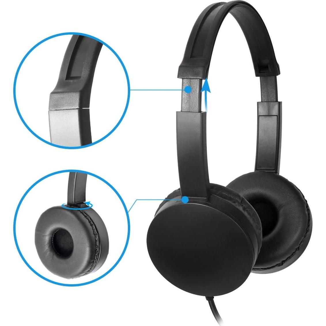 Auriculares Escolares Kaysent KHPC-12B 12 Unidades Negros