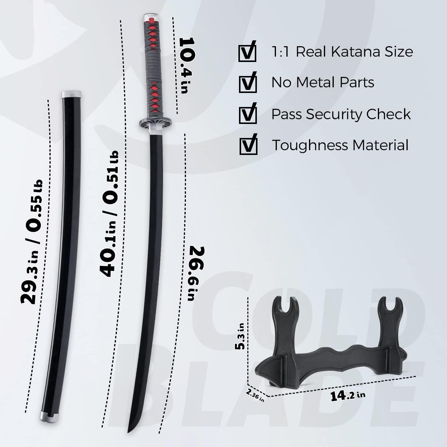 Katana Cold Blade Demon Blade 104 cm para Cosplay Anime