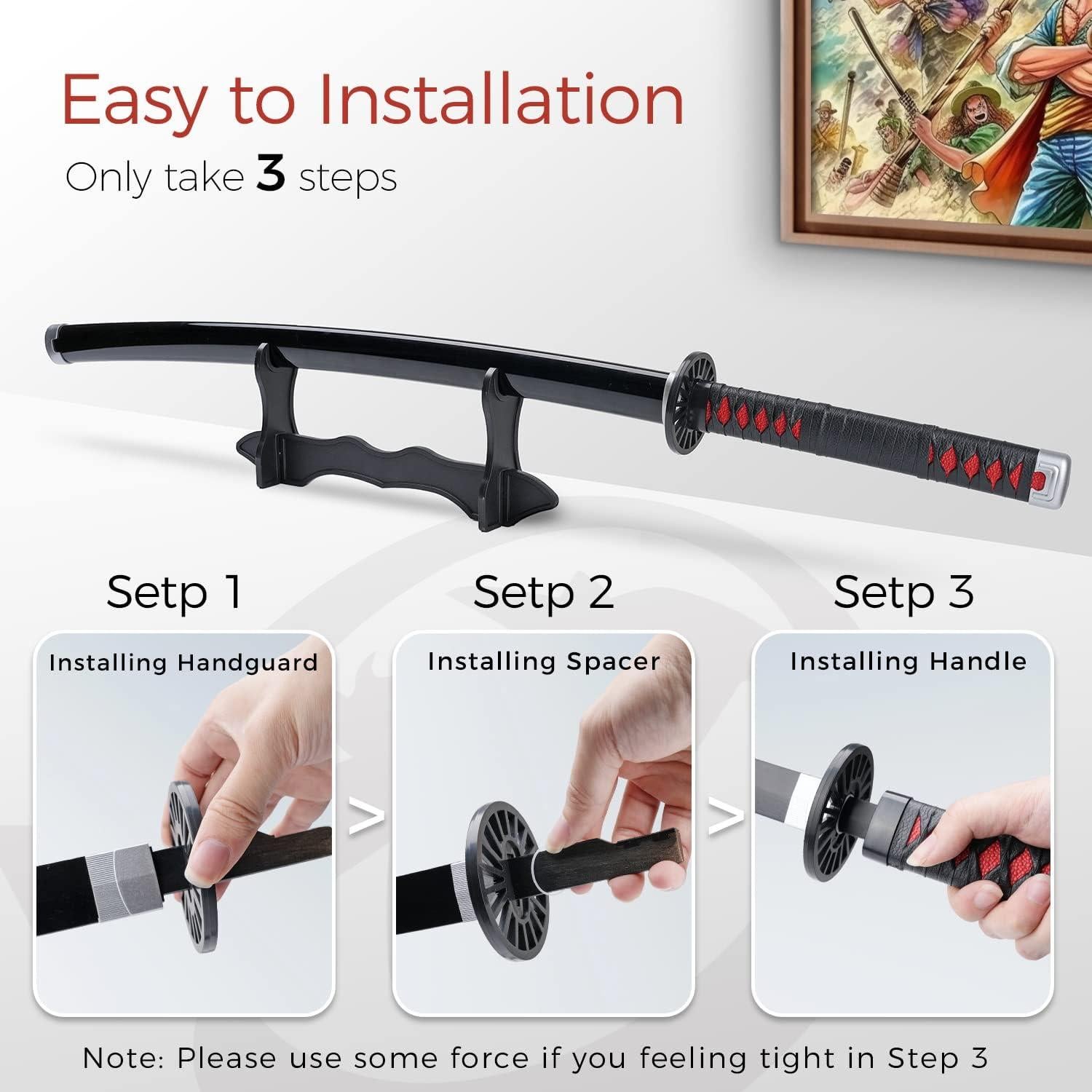 Katana Cold Blade Demon Blade 104 cm para Cosplay Anime