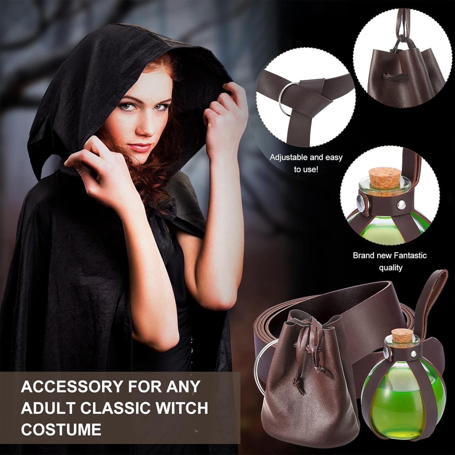 Accesorios Medievales Renaissance para Cosplay - Botella, Cinturón y Bolsa