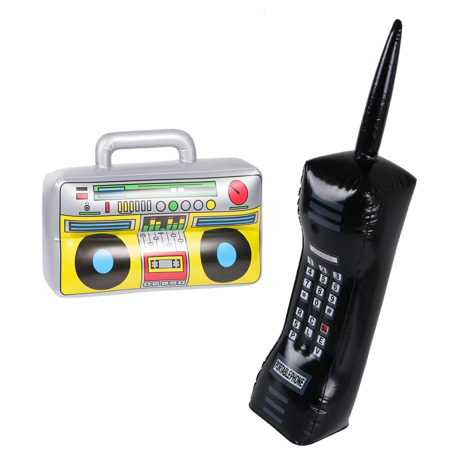 2 Piezas Boombox Inflable y Teléfono Móvil JOLLYSTYLE