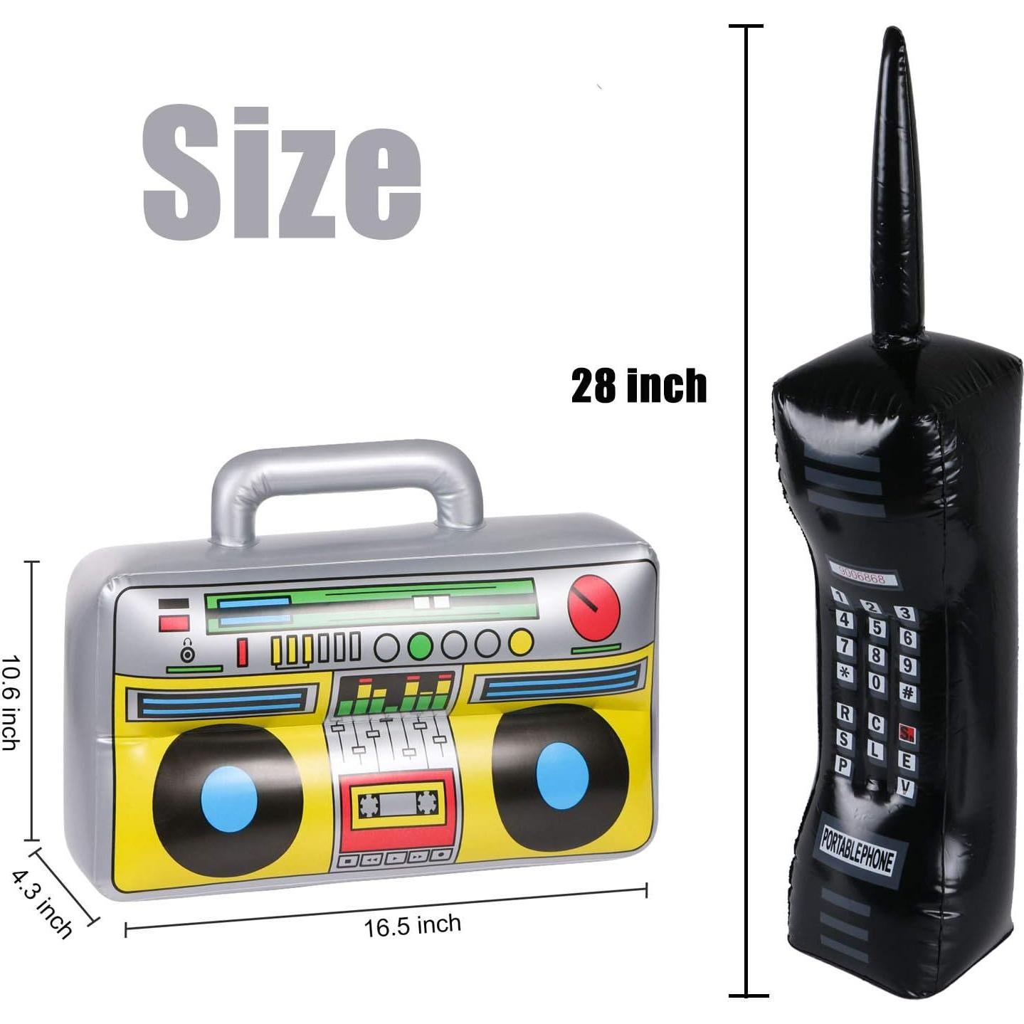 2 Piezas Boombox Inflable y Teléfono Móvil JOLLYSTYLE