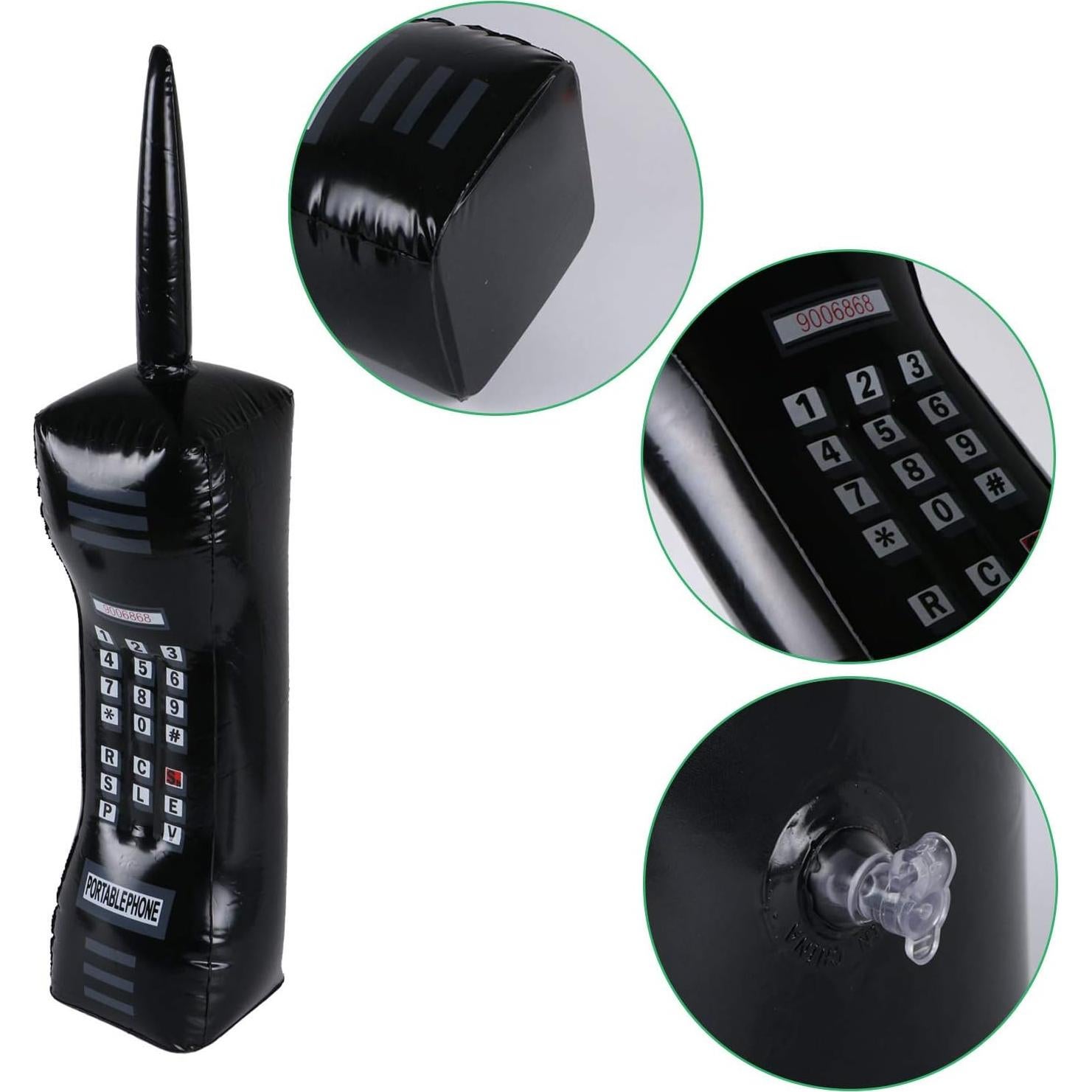 2 Piezas Boombox Inflable y Teléfono Móvil JOLLYSTYLE