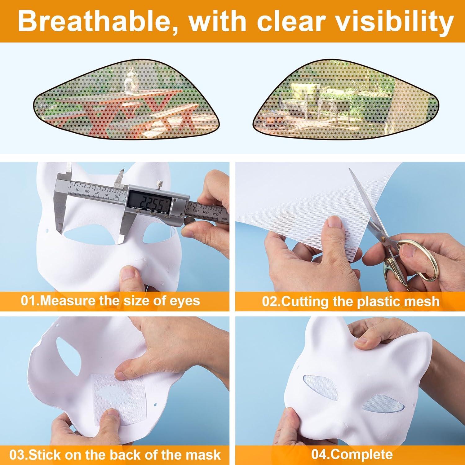 PAGOW Malla de Ojos de Fursuit 10 Hojas PVC 30x20 cm