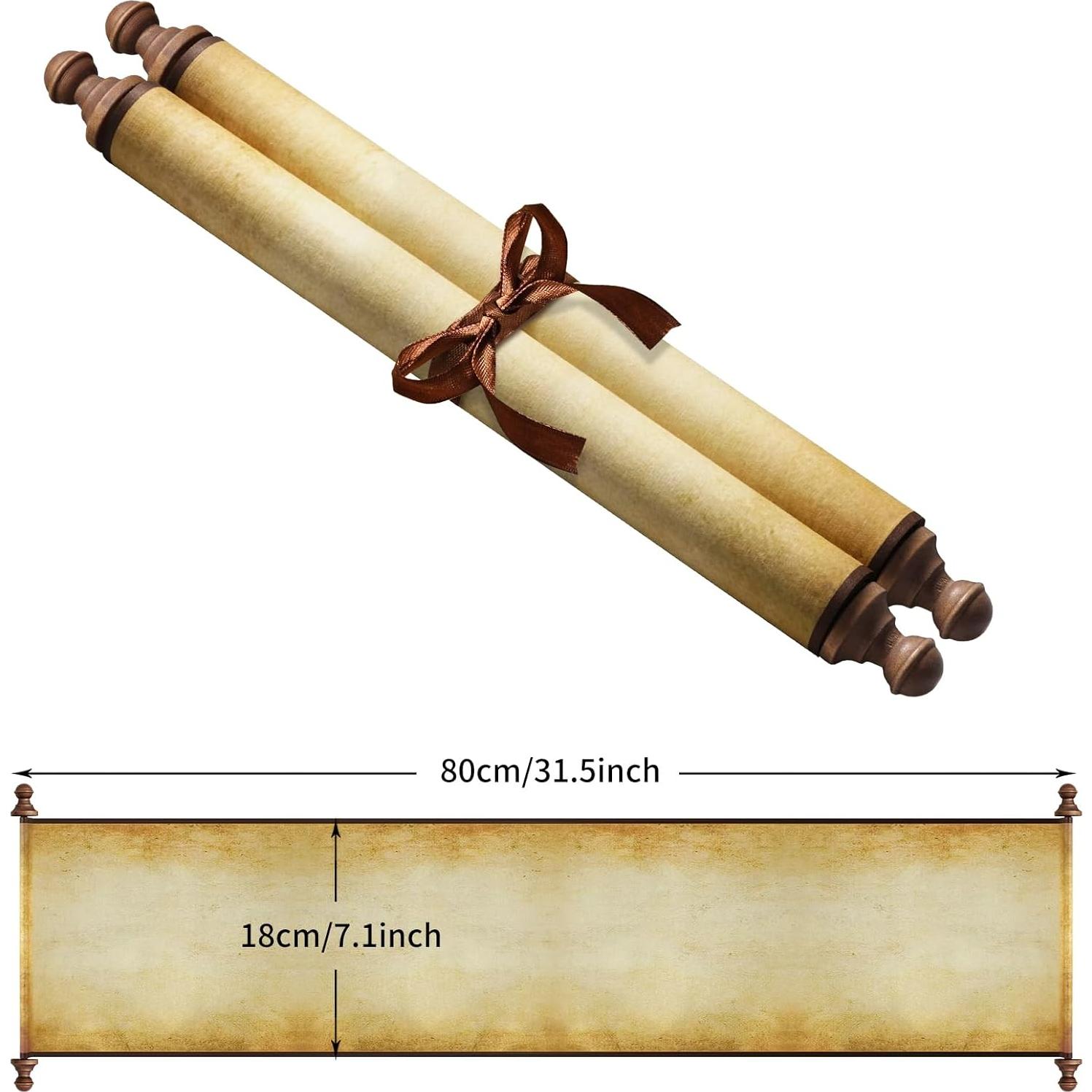 Makevivi 2 Piezas Papiro Vintage en Blanco 18x80 cm