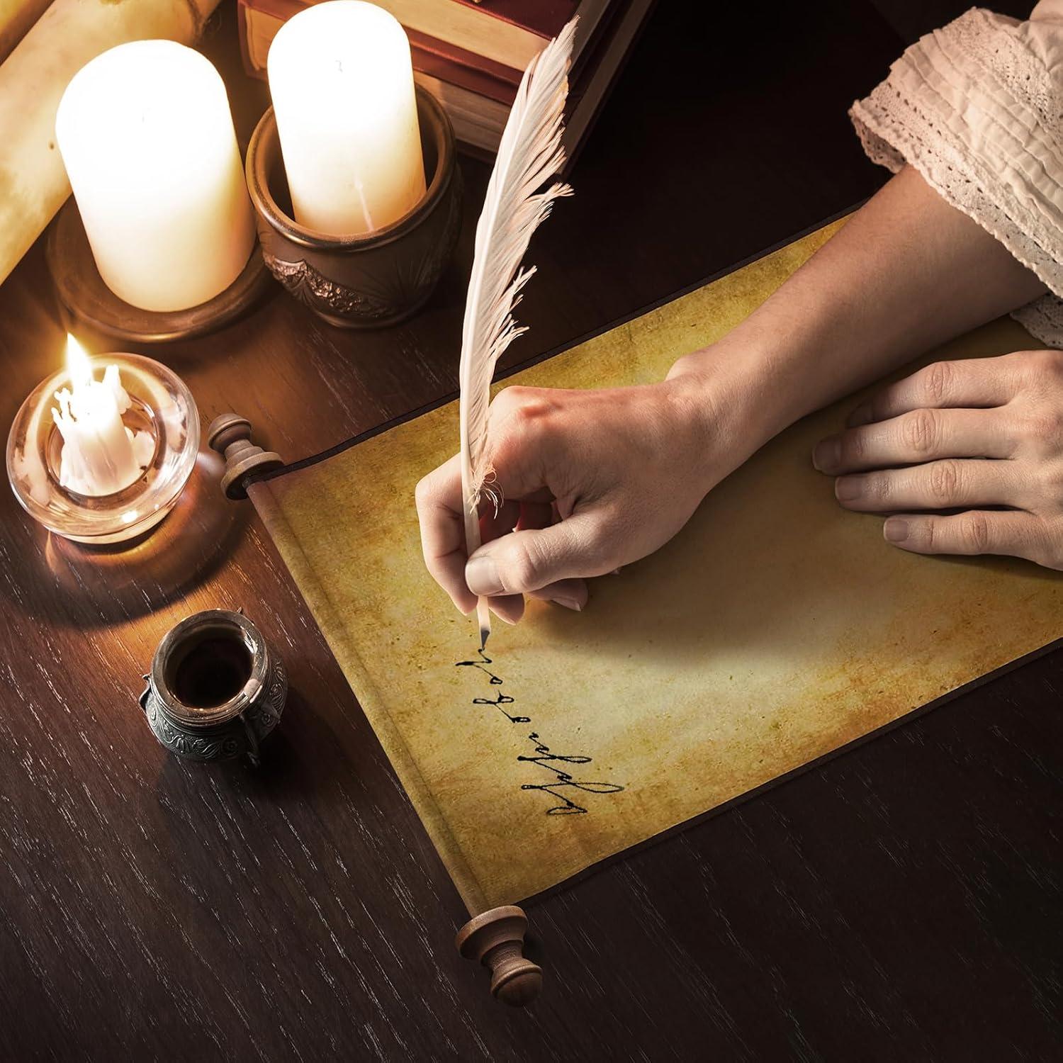 Makevivi 2 Piezas Papiro Vintage en Blanco 18x80 cm