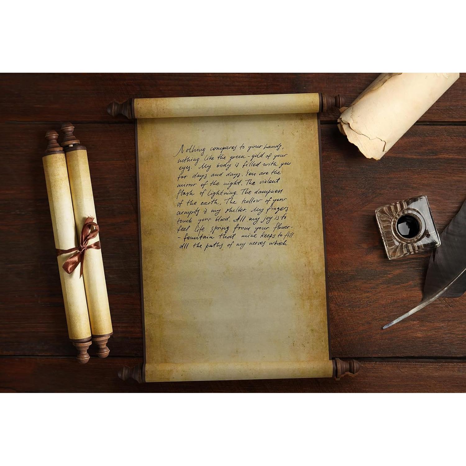 Makevivi 2 Piezas Papiro Vintage en Blanco 18x80 cm