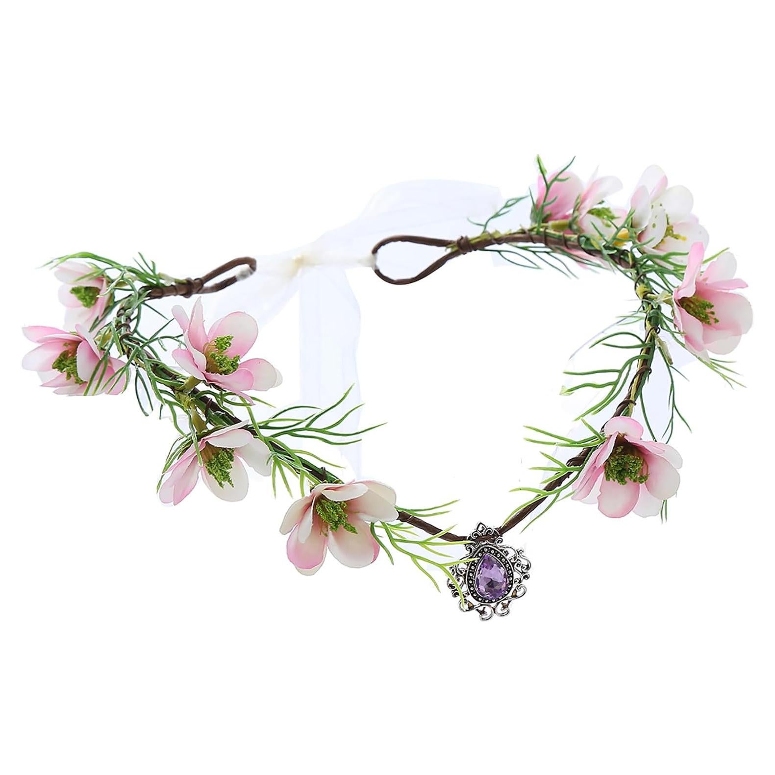 Corona Floral Vivivalue Diadema Ajustable para Fiesta