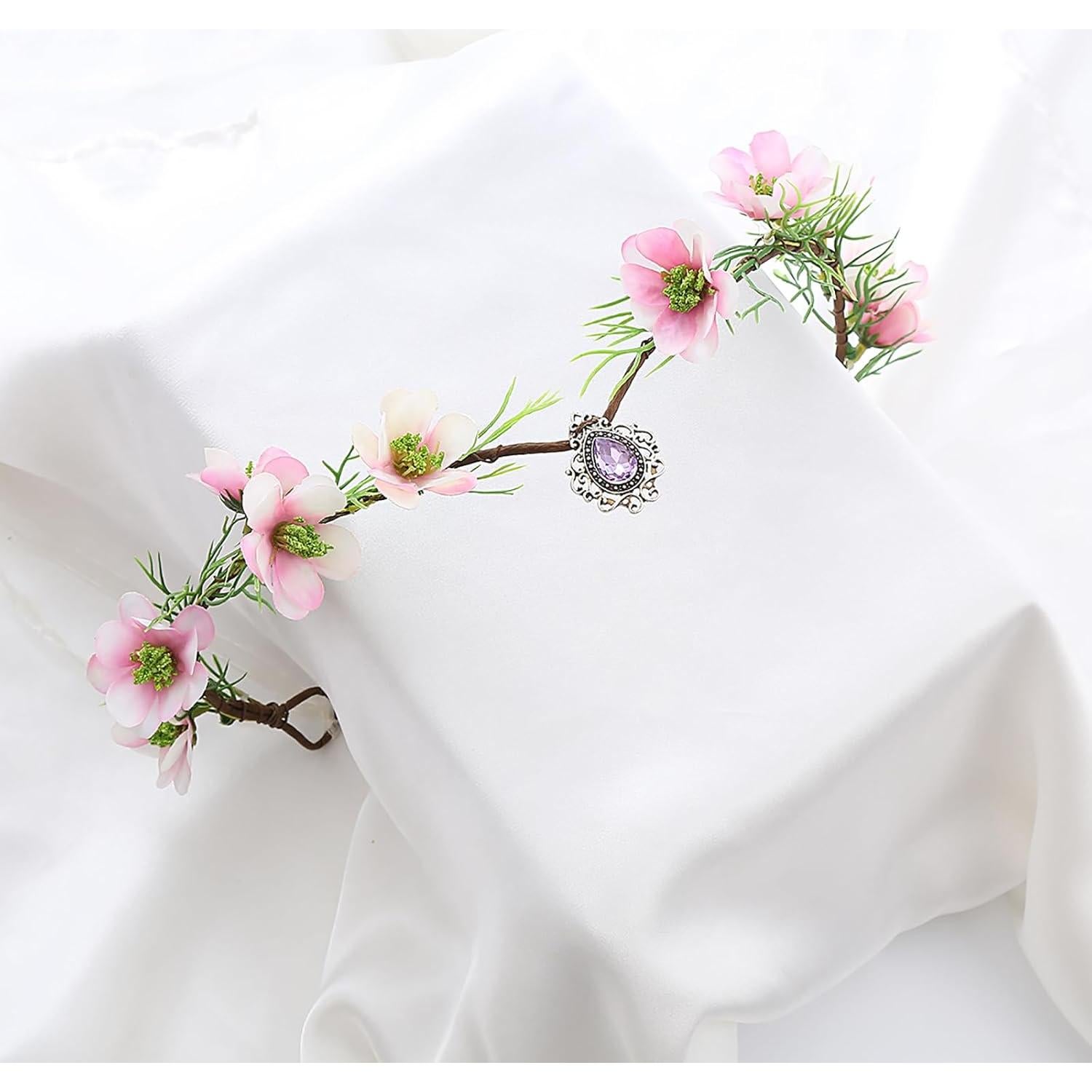 Corona Floral Vivivalue Diadema Ajustable para Fiesta